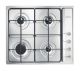 Smeg S64S piano cottura Acciaio inox Da incasso 60 cm Gas 4 Fornello(i) Cappa da incasso