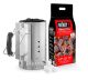 Weber Kit Ciminiera Accensione, 2kg Bricchetti, 6 Cubetti Accendifuoco