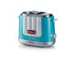 Ariete 206 Hot Dog Maker Party Time, Macchina per fare hot dog, 650 W, 5 livelli di cottura, 4 spazi di cottura, Espulsione automatica, Celeste