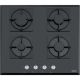 Franke FHNS 604 4G BK C Nero Da incasso 59 cm Gas 4 Fornello(i)