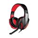 Techmade FL1 Auricolare Cablato A Padiglione Gaming Nero, Rosso