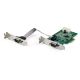 StarTech.com Scheda adattatore seriale PCI Express RS232 a 2 porte - Scheda controller host seriale PCIe RS232 - PCIe a seriale DB9 - 16950 UART - Scheda di espansione a basso profilo - Windows e Linux