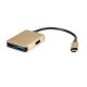 ROLINE 12.02.1120 replicatore di porte e docking station per laptop Cablato USB 3.2 Gen 1 (3.1 Gen 1) Type-C Oro