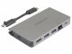 Mediacom MD-C315 replicatore di porte e docking station per laptop Cablato USB 3.2 Gen 1 (3.1 Gen 1) Type-C Alluminio
