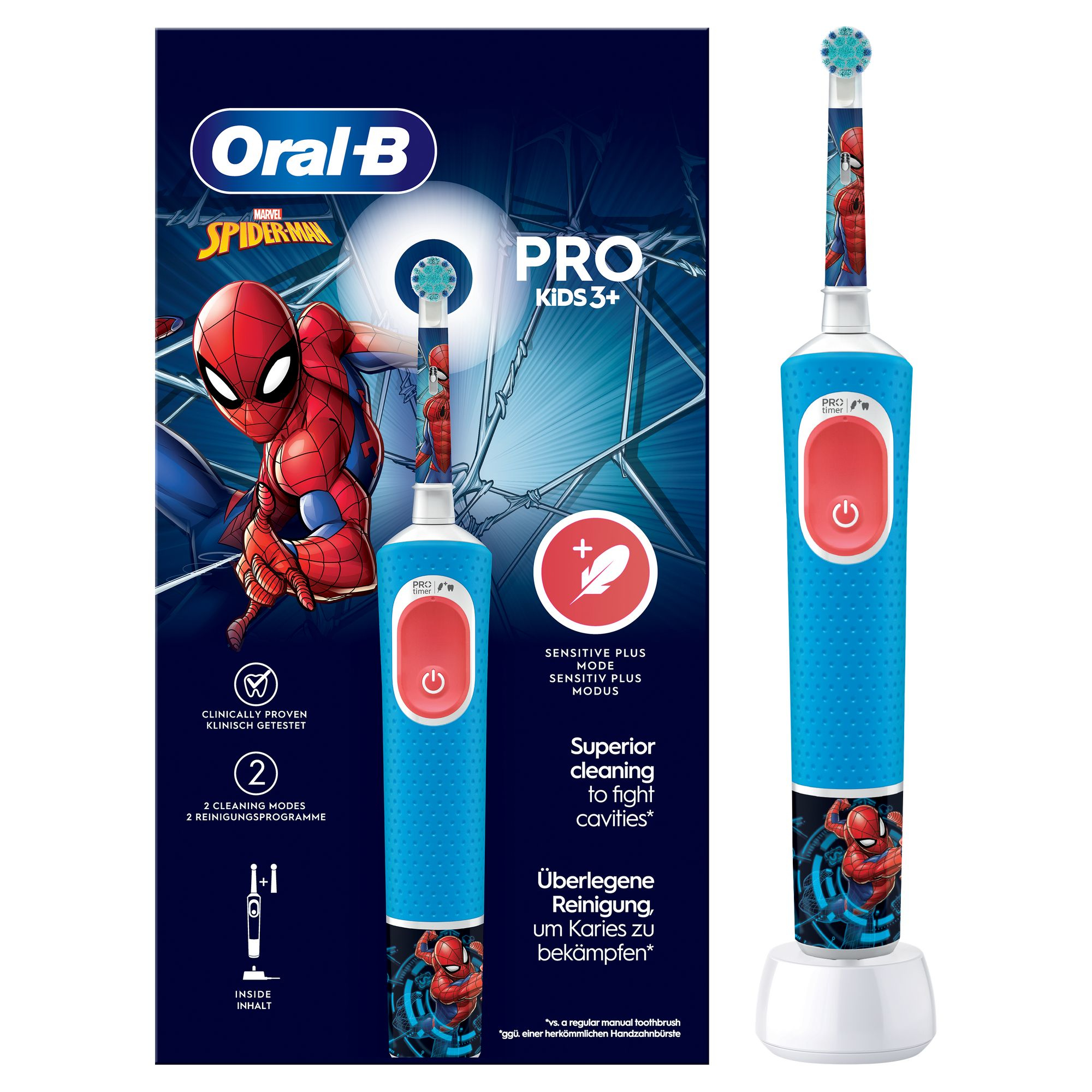 Oral-B Spazzolino Elettrico Ricaricabile Pro Kids con personaggi Marve