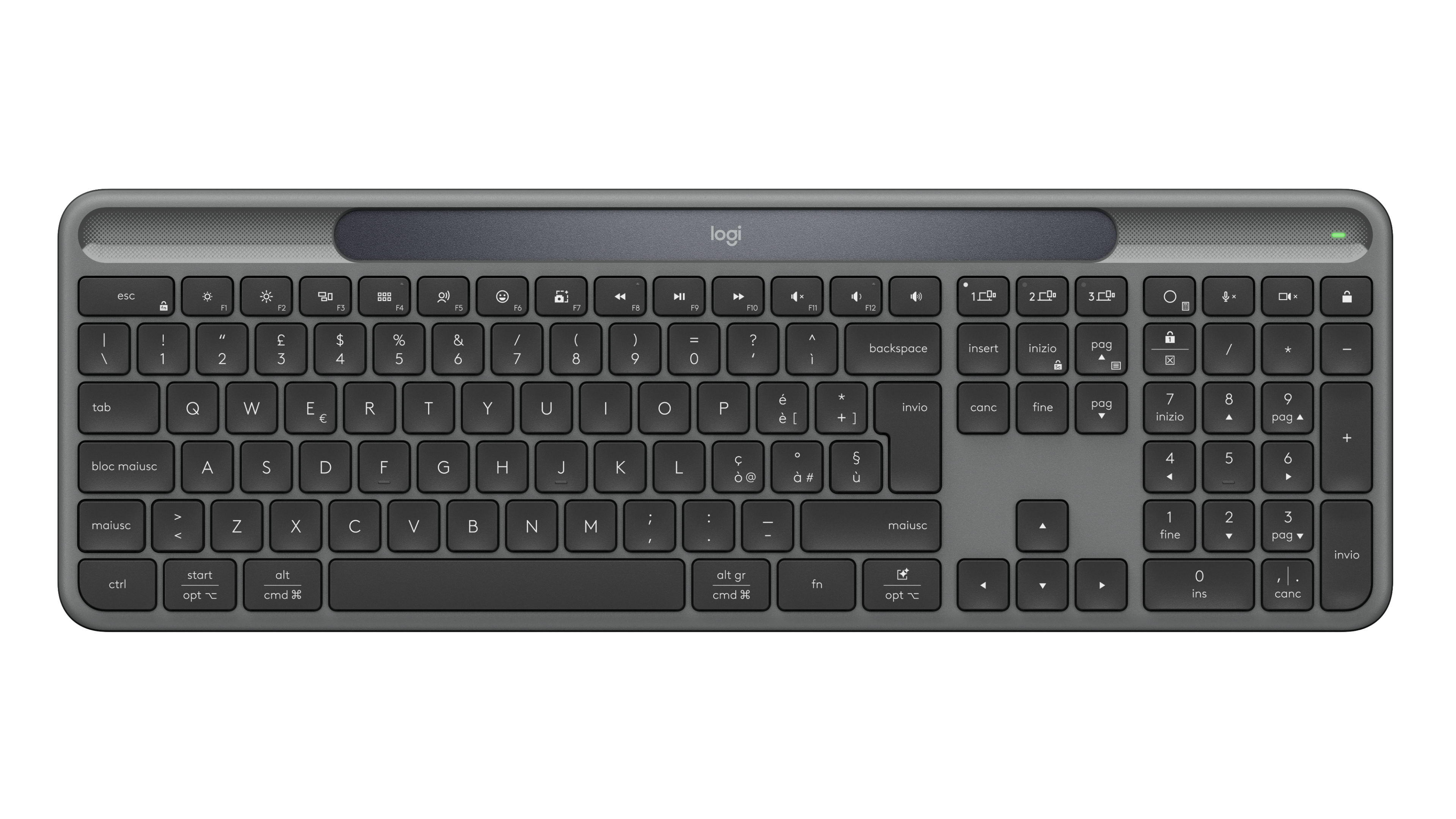 Logitech Signature Slim Solar+ wireless keyboard K980 tastiera Univers