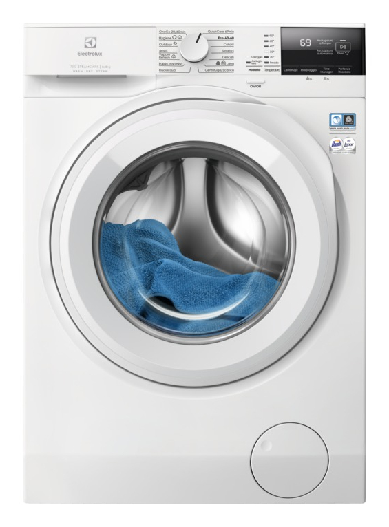 Electrolux EW7W285W Lavasciuga 700 SteamCare 8 kg