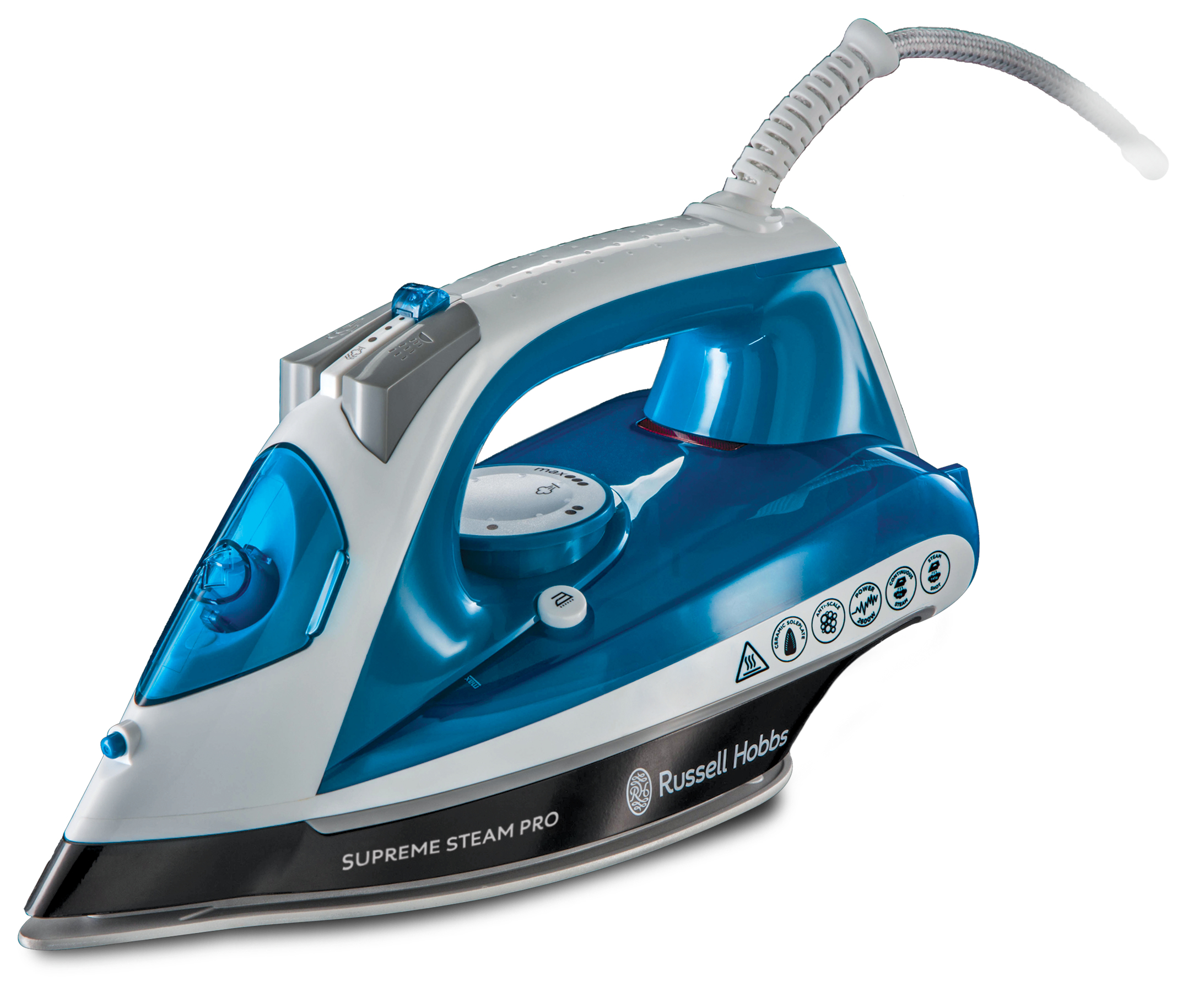 Russell Hobbs Supreme Steam Pro 2600 W 0,31 L Piastra in Ceramica Blu,