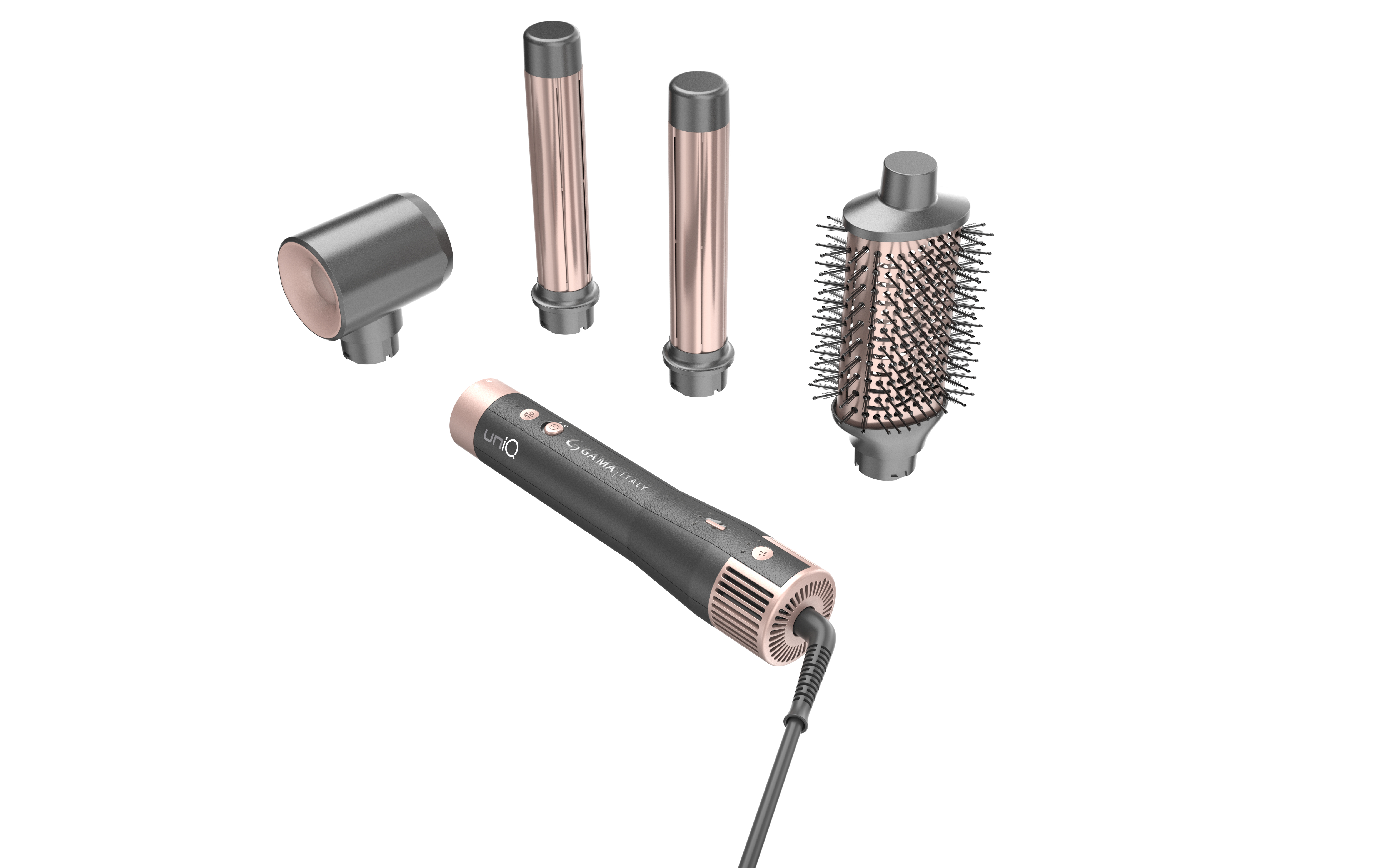 GA.MA Multistyler UniQ Aura Airflow Grigio, Rosa 1500 W 1,8 m