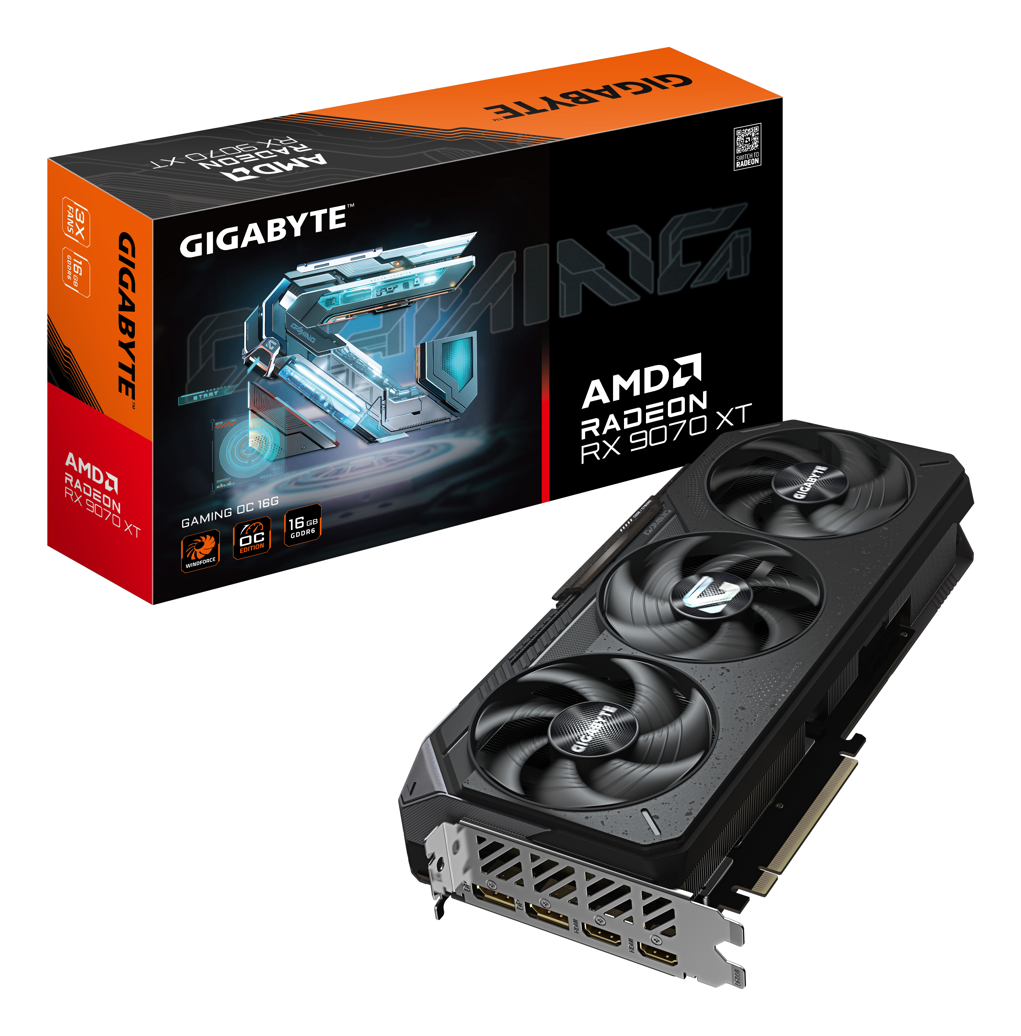 GIGABYTE Radeon RX 9070 XT GAMING OC 16G Scheda Grafica - 16 GB GDDR6,