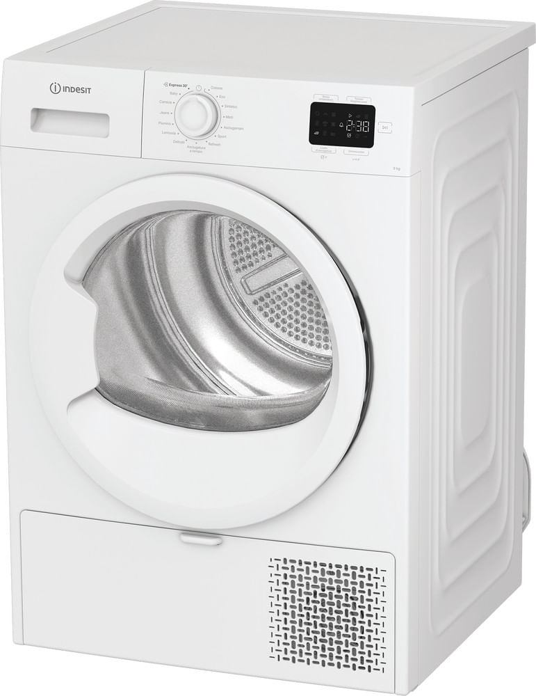 Indesit C YD 92D WW IT, Capacità 9kg, classe E, colore White, Dispay d