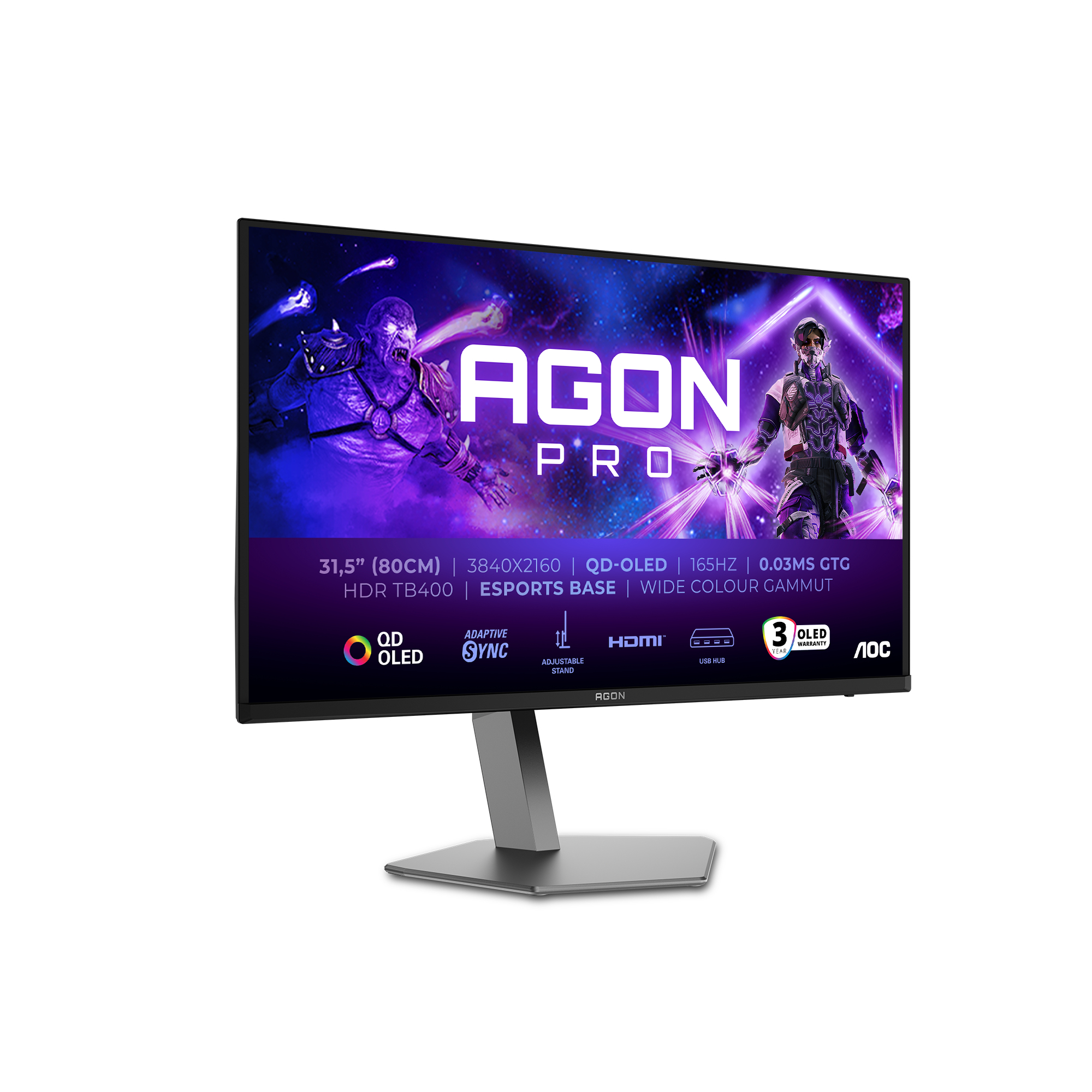 AOC AGON PRO AG326UD Monitor PC 80 cm (31.5") 3840 x 2160 Pixel 4K Ult